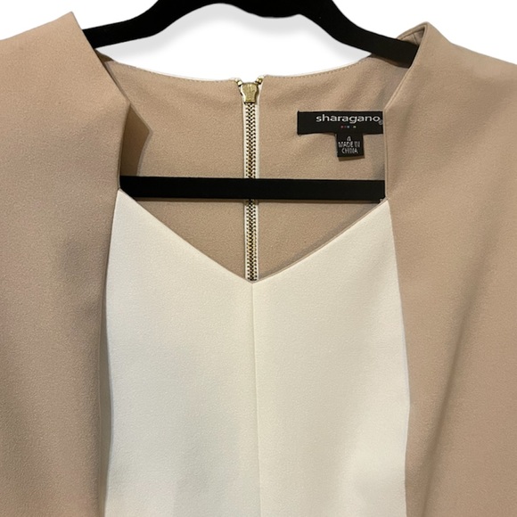 Sharagano white and nude dress size 4 - Picture 4 of 7